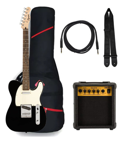 Pack Guitarra Squier Telecaster Bullet Bk Ampli Accesorios