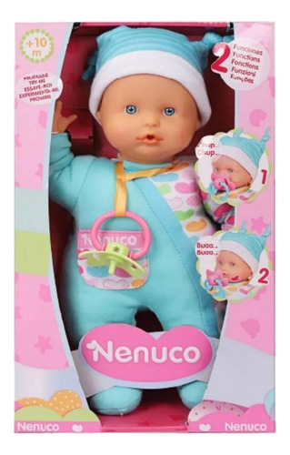 Muñeca Bebe Nenuco Llorón Juguete Suave Celeste Original