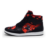 Tenis Negro Itachi Uchiha Naruto Anime Bota Hi Top