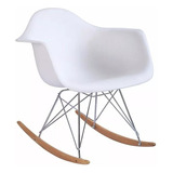 Silla Sillon Mecedor Eames Rocking Chair Negra Blanca