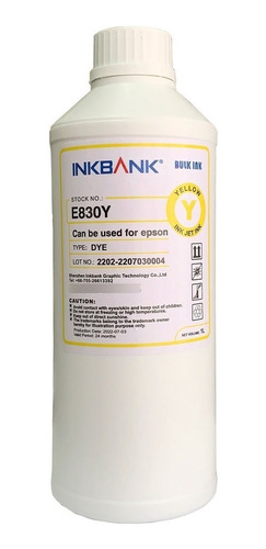 1 Litro - Tinta Inkbank E830 Compatível E850 Epson Ecotank