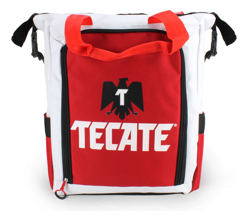 Hielera Back Pack Tecate Color Roja Con Logo Águila