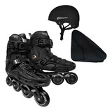 Patines Freeskate Slalom Bota Rígida Rudo + Casco Y Mochila