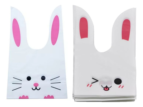 Bolsas Bolsitas Conejos Pascua Kawaii C/ Orejas Pack X10u