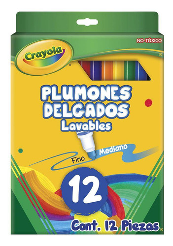 Plumones Super Tips Delgados Lavables C/12pz