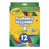Plumones Super Tips Delgados Lavables C/12pz