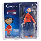 Figura Muñeca Coraline Camisa Rayada Neca Articulada  19 Cm