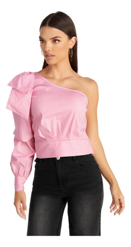 Blusa Dama Rosa Manga Larga Mundo Terra 146417