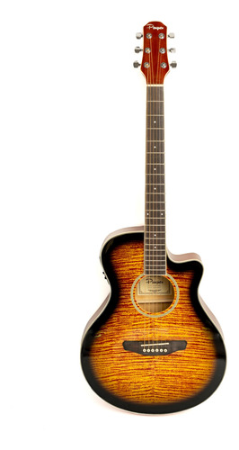 Guitarra Elelctroacústica Parquer Corte Sunburst Mini Jumbo