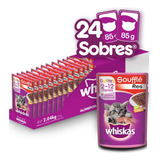 Pack X24 Sobres Alimento Húmedo Gatitos Whiskas Soufflé Res 2.04kg