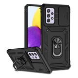 Funda Armor Ring Cubre Cámara Slide Para Samsung A72