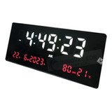 Reloj Led Digital 36 X 16cm Temperatura Fecha Con Luz Blanca