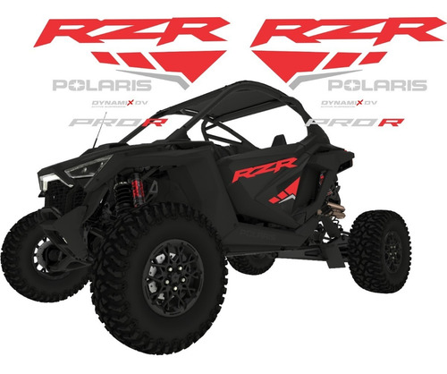 Sticker Calcomanía Para Polaris Pro R 2 Puertas 2021 Al 2023