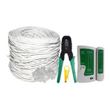 50 Metros Cable Utp 100% Cobre+ Pinza+ Tester+50 Conectores