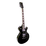 Guitarra Eléctrica Deviser L-g9 Les Paul De Tilo Black Con Diapasón De Palo De Rosa