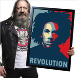 Poster Quadro Com Moldura Bob Marley 83 A2 60x42cm