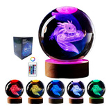 Chickenegglamp Lámpara De Bola De Cristal 3d Axolotl, Luz De