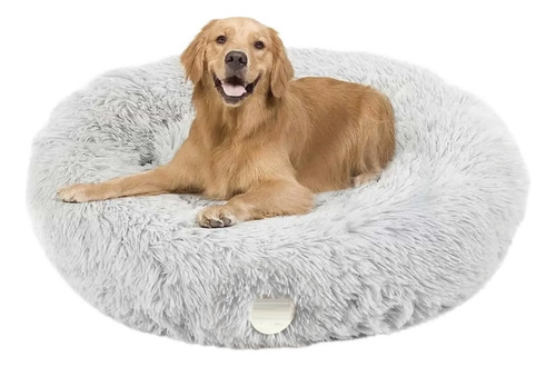 Cama Anti Estres Felpa Extra Soft Premium Xxl 110cm Mascotas