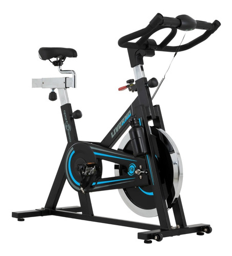 Bicicleta Estática Sportfitness Livorno Para Spinning Color Negro Y Azul