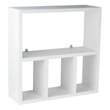 Nicho Em Mdf Decorativo Organizador De Banheiro Branco 45cm