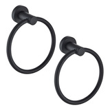 Para Porta Toallas Baño Toalla Anillo Negro Hardware De Baño