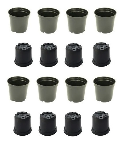 500 Vaso Vasinhos Pote N6 Preto P/ Suculentas E Mini Planta