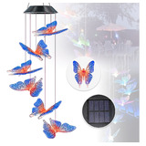 Mariposas Solar Estilo Colgante En Luz Led Multicolor