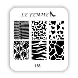 Placa De Stamping Acrilico Lefemme Mod 183  Local Flores