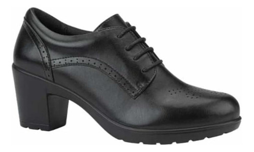 Botin Bostonianos Zapatos De Tacon En Negro Comodos 6cm