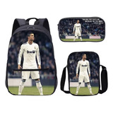 Mochilas De 3 Piezas De Cristiano Ronaldo Para Niños Y Niñas