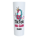 30 Copos Long Drink Acrílico 350ml Personalizados - Tiktok