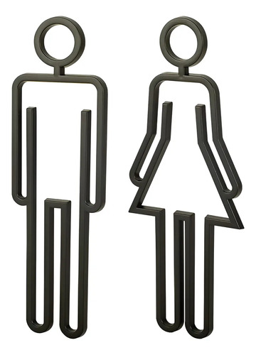 Letrero De Baño Moderno Letrero Hombre Mujer