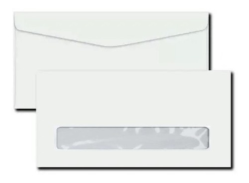 Envelope  Carta 11,4x22,9 Cm Branco Com Janela 75g C/1000 Un Cor Branco Nome Do Desenho Oficio