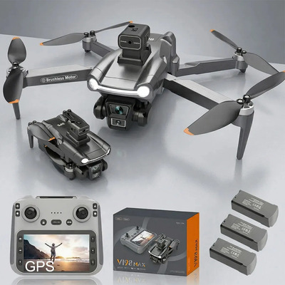 Drone Ourlife V198max Cámara 8k Gps 3 Baterías 4.5 Pulgadas Pantalla 5ghz Professional,evitación De Obstáculos En 360°,color Negro | Meses sin interés