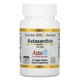 Astaxantina 12mg Astalif 30 Caps Astaxanthin California Gold Sabor Sem Sabor