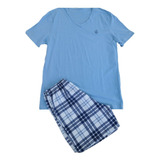 Kit4 Pijamas Adulto Masculino Camiseta E Shorts 100% Algodão