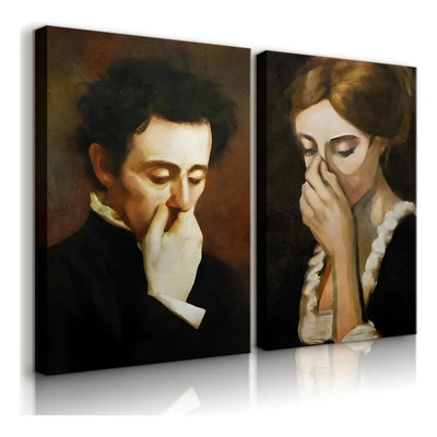 2 Cuadros Decorativos Para Baño Arte Clasico Canvas | Meses sin interés