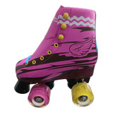 Patines Rosado, Con Luces Led (4 De Patines) 30,32,34