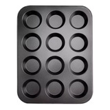 Molde De Teflon Para Cupcakes Muffins Antihaderente  X12