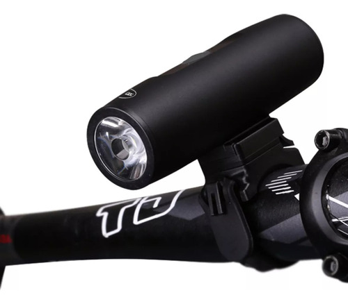 Luz Bicicleta Delantera Usb Impermeable Aluminio Color Negro