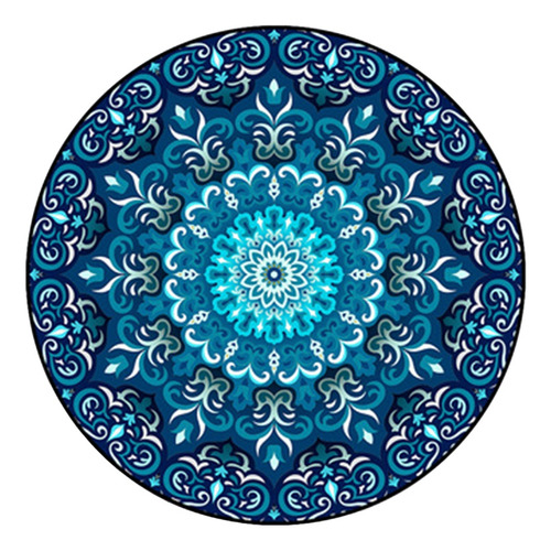 Alfombra Redonda India Mandala Para Dormitorio, Estilo Bohem