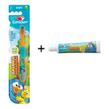 Kit 1 Un Escova + 1 Un Gel Dental Baby Galinha - Condor