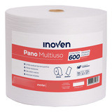 Pano Multiuso 50% Celulose - 600 Panos - 20 X 50cm - Branco