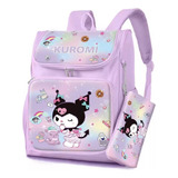 Mochila Escolar Kawaii Gran Capacidad Con Bolsillo Bolígrafo