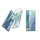 Funda Goma Transparente + Vidrio Para Samsung Galaxy Note 20