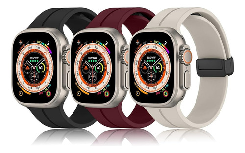 Correa Silicona Magnética Para Apple Watch Todos Los Modelos