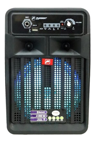 Bafle Amplificado Fussion 6.5  8 000w Usb Luz Led B60236