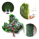 Kit 24 Galhos Folha Ficus Artificial Muro Inglês Jardim Vert