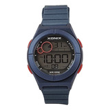 Reloj Digital Xonix Mujer Caucho Azul Alarma Deporte Baa-005