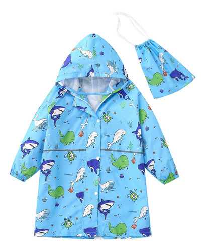 Chubasquero Impermeable Con Estampado Bonito Para Niñas, Cas